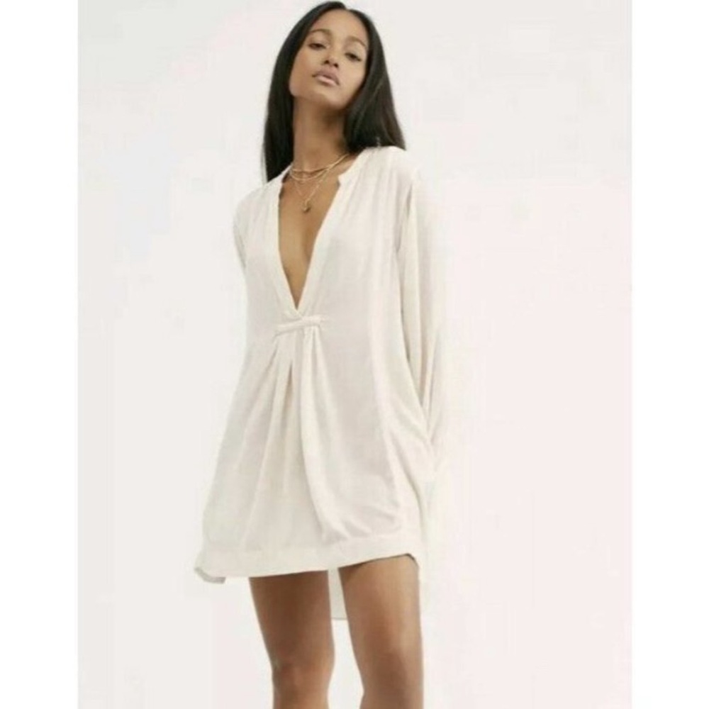 Free People x CP Shades Silk Velvet Tunic Dress